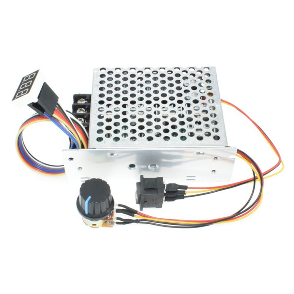 Màn hình hiển thị kỹ thuật số 0 ~ 100% điều chỉnh 10-50V 40A Bộ điều khiển tốc độ động cơ dòng điện một chiều PWM 12V 24V 48V 2000W tối đa 60A đảo ngược