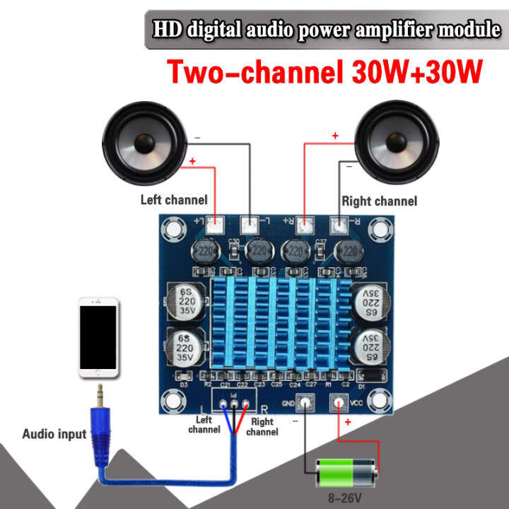 HAHA TPA3110 XH-A232 Bảng Khuếch Đại Công Suất Âm Thanh Nổi Kỹ Thuật Số 30W + 30W 2.0 Kênh