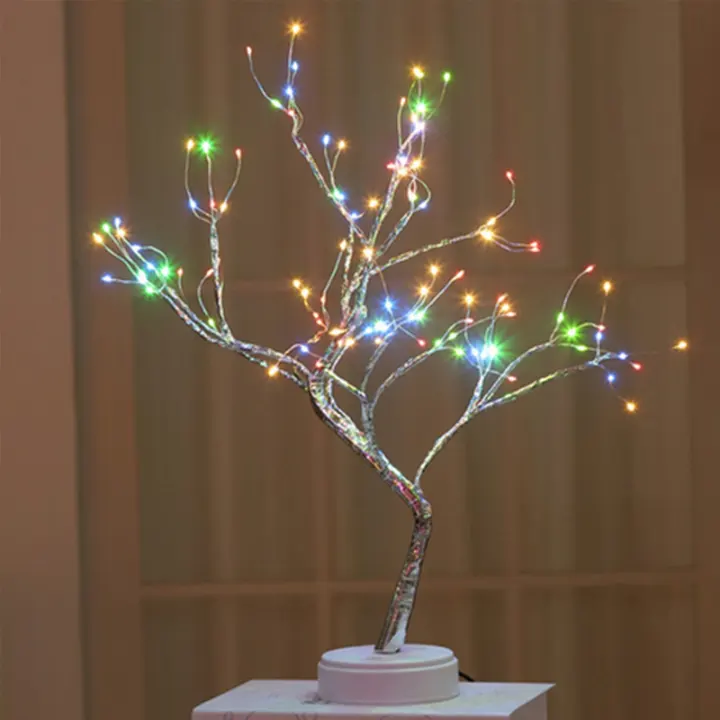 Led Copper Wire Night Light Tree Table Lamp For Bedroom Desk Tree Light Table Lamp For Bedroom Desk