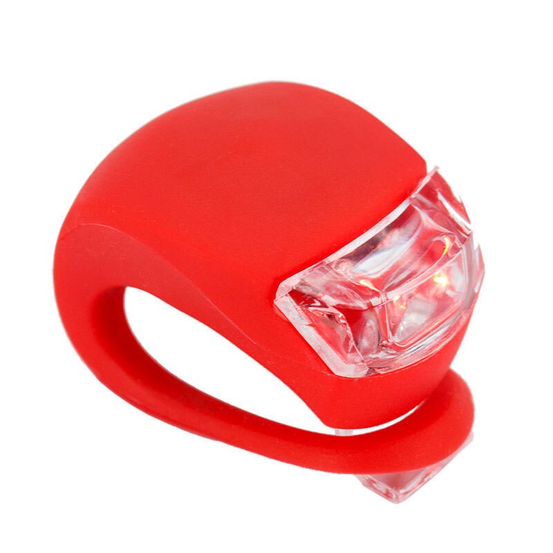 2Pcs Silicone Waterproof Bike Bicycle Cycling Head Front Rear LED Flash Light Lamp Headlight