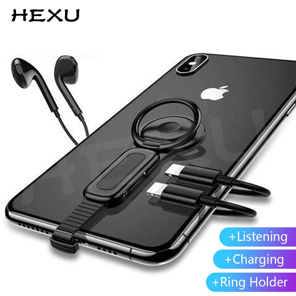 Hexu Dual Apple Adaptor Audio untuk 