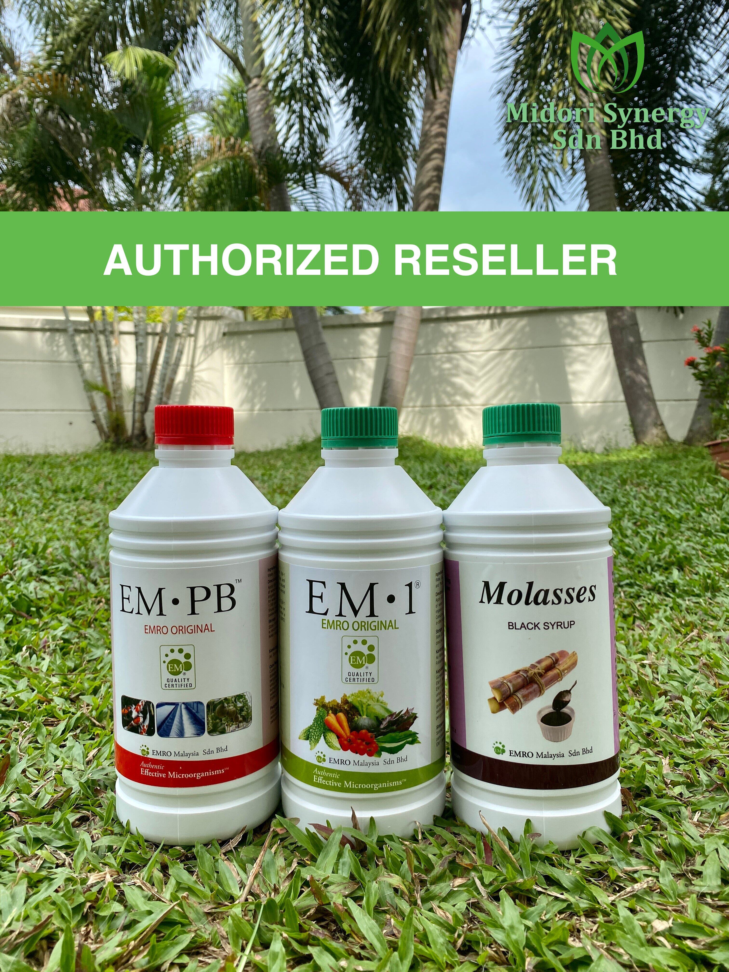 Stock EM1 EMRO ORIGINAL Molasses EMRO EM PB EMRO ORIGNAL (1 Litre Each) soil conditioner