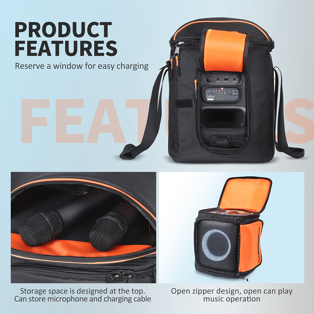 Top quality👍Waterproof Speaker Bag Case Large Capacity Portable Bluetooth-compatible Speaker Storage Bag with Adjustable Strap for JBL PartyBox Encore Essential