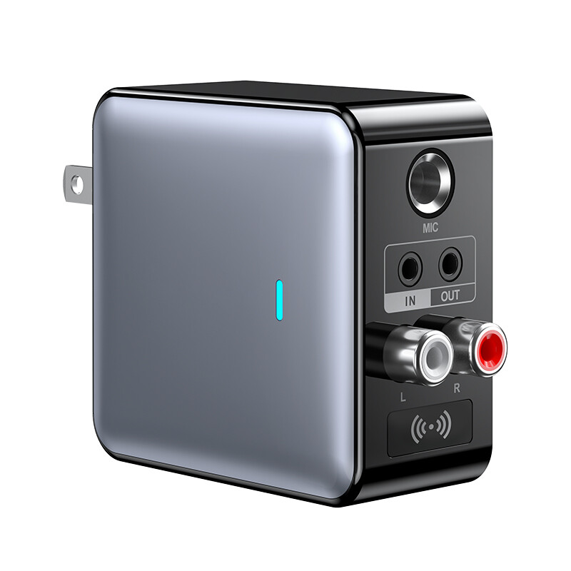 Bluetooth adapter 5.3 wireless audio receiver transmitter 2-in-1 microphone singing lossless