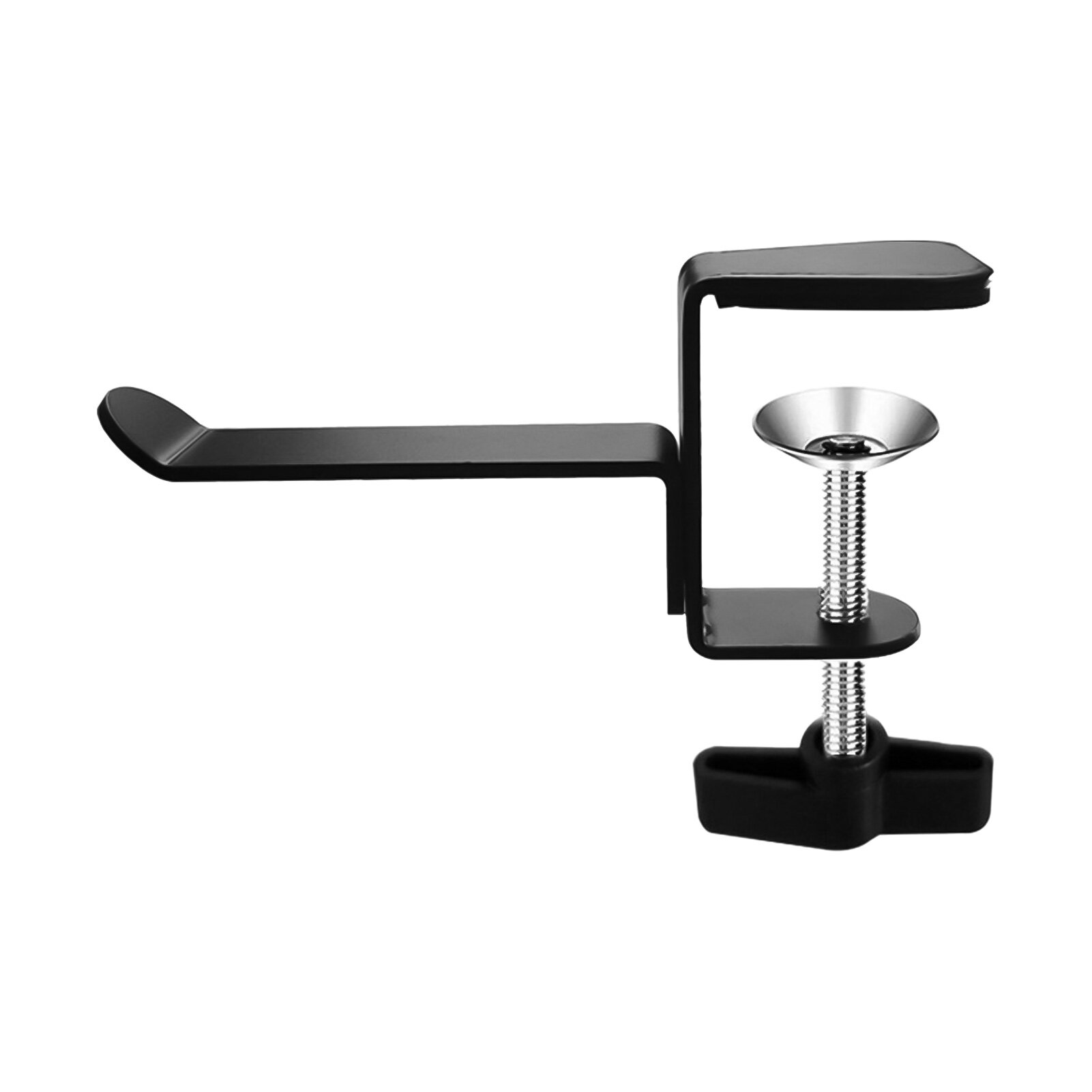Sunshine Girl-Universal Headphone Hanger Desk Mount Headset Holder Under Desk Headphones Stand Hook Aluminum Alloy