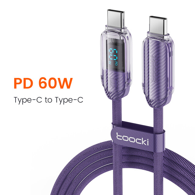 Toocki 100w 5a pd usb c to usb c cable fast charger charger cord type c to type c display cable for macbook samsung huawei xiaomi
