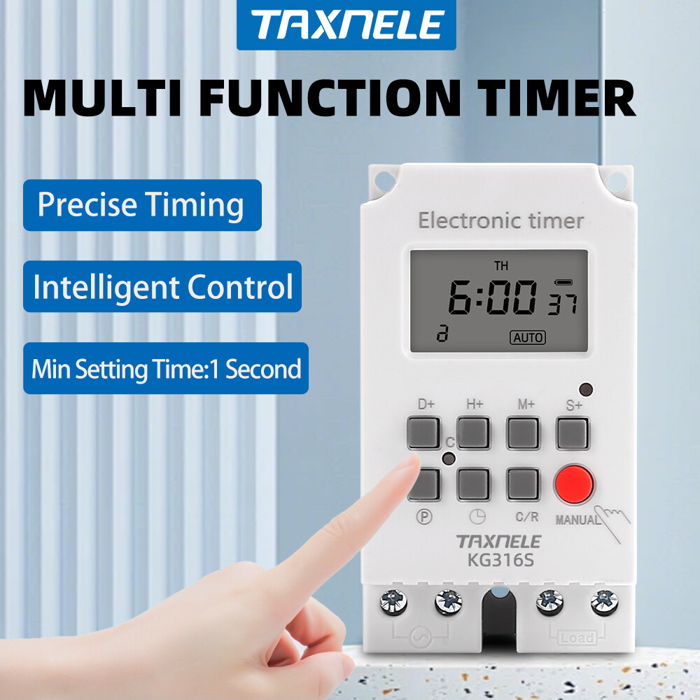 KG316S Intelligent Microcomputer Programmable Digital Electric Timer Switch Relay Controller 25A 220V 7 Days Weekly