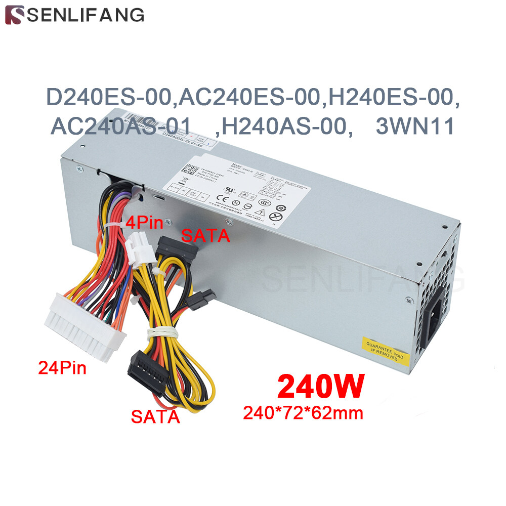 Genuine new for dell optiplex 390 790 990 3010 7010 9010 240w psu d240es-00 ac240es-00 h240es-00 ac240as-01 h240as-00 03wn11
