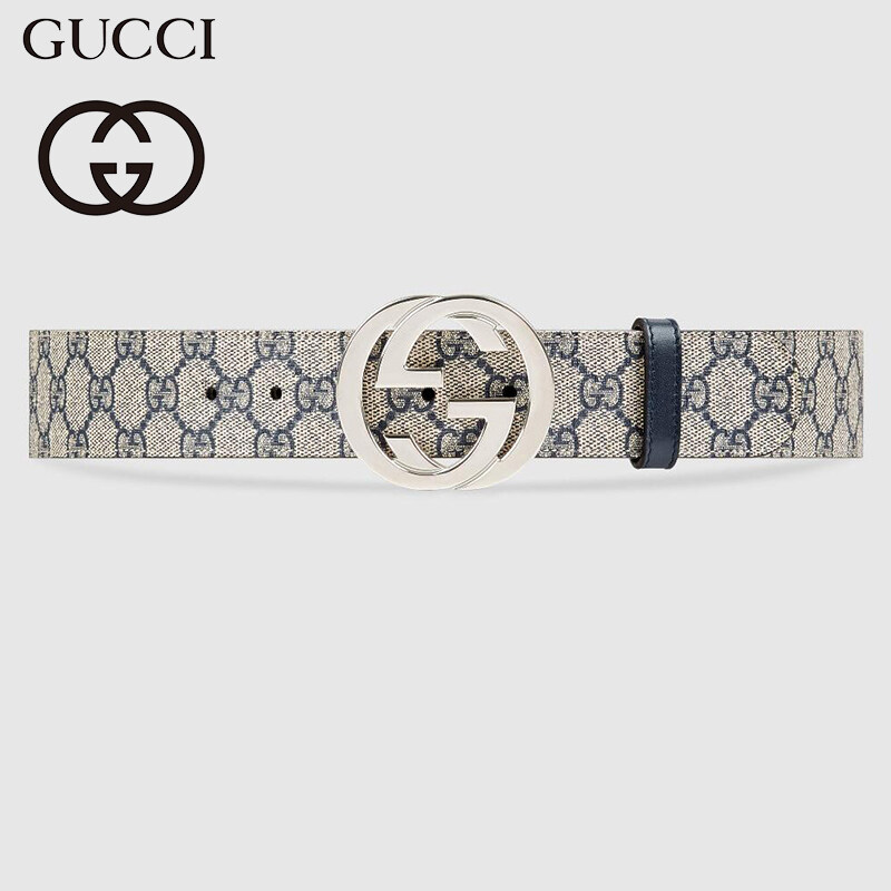 Original G+ Belt Luxury Brand Classic GG Buckle Printed Canvas Belt