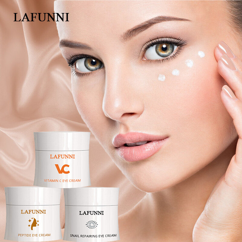 LAFUNNI Eye Cream Vitamin C Snail Peptide Eye Skin Care Anti-aging Dark Circles Eye Bags Removal Anti Puffiness Fades Wrinkles Firming Brighten Skin
