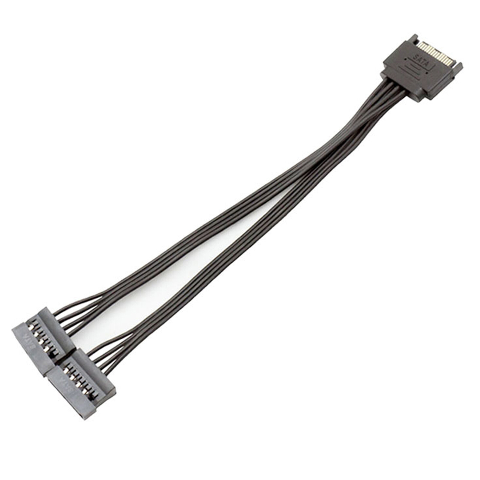 Yeqinhuia sata power cable professional stable power supply 1 to 2 15pin male to 2 15pin female sata power extension cable for hard drive sata power cord
