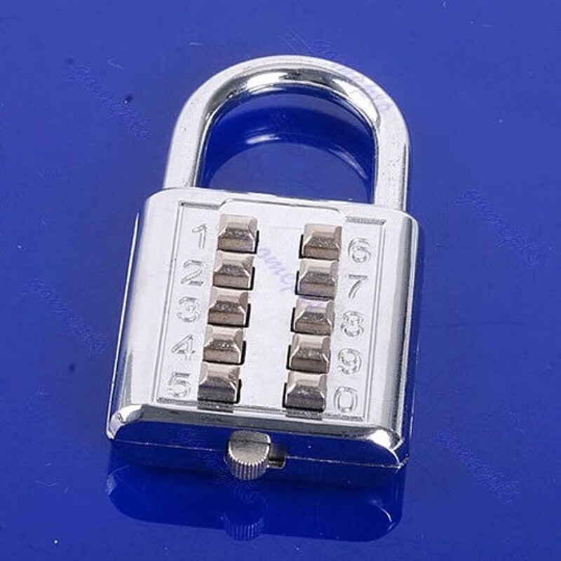 5-digit Travel Combination Lock Metal Mini Padlock Backpack Security Lock Luggage Password Lock Weather-proof
