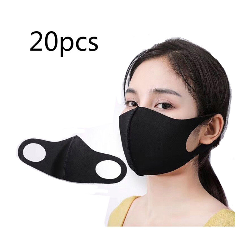 20/50/100pcs (in stock)masks Men Women Anti Dust Anti PM2.5 Pollution Face Mouth Respirator Black Breathable Valve Mouth Cover