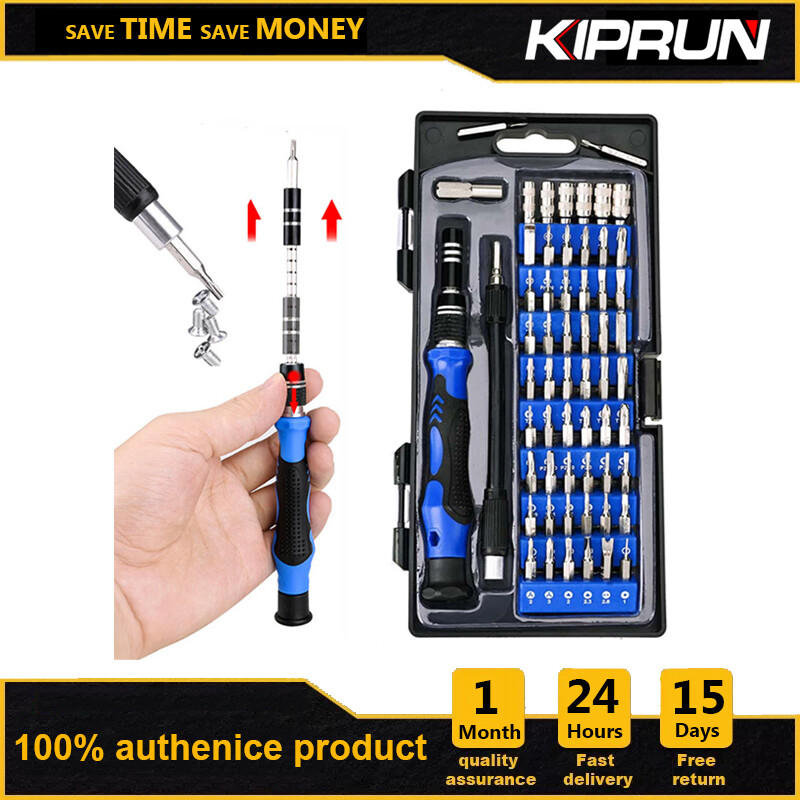 [Ready stock] KIPRUN Precision Screwdriver Set, 60 in 1 with 56 Bits Magnetic Screwdriver Kit, Stainless Steel Professional Repair Tools Kit for Phone, Laptop, PC, Camera, Game Console, Glasses, and More –Blue