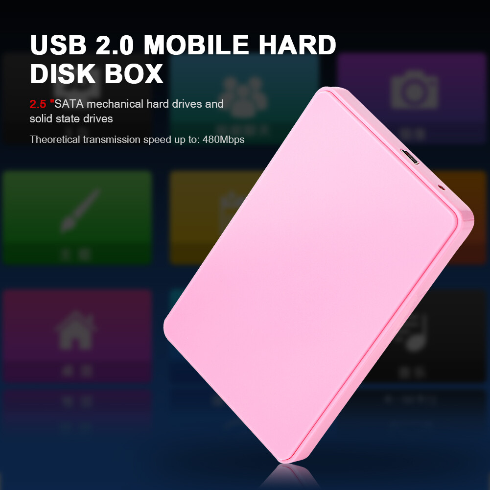 2.5 inch USB 2.0 SATA HDD Hard Disk Drive External Case Portable SSD Box