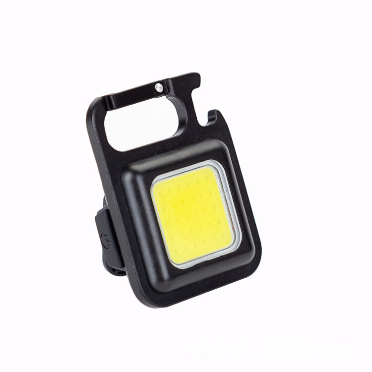 Mini COB Móc khóa Đèn pin USB 4 Chế độ sạc Đèn pha khẩn cấp đa chức năng