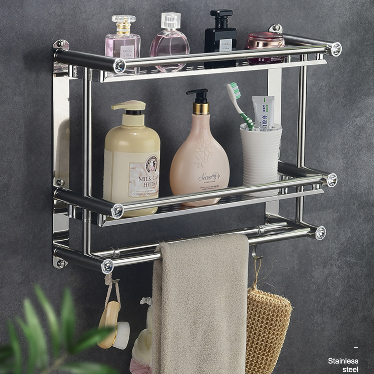 Kệ Nhà Vệ Sinh Inox 304, Không Đục Lỗ
