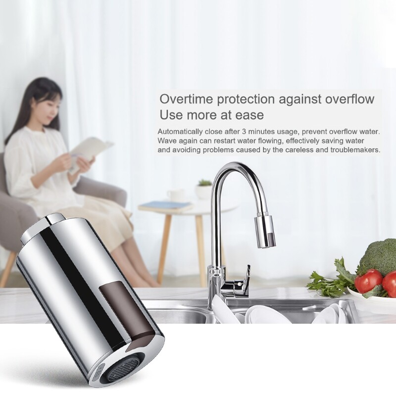 Smart Touchless Faucet Infrared Sensor Adapter Sink Water Saving Automatic Faucets Nozzle Adapter for Kitchen