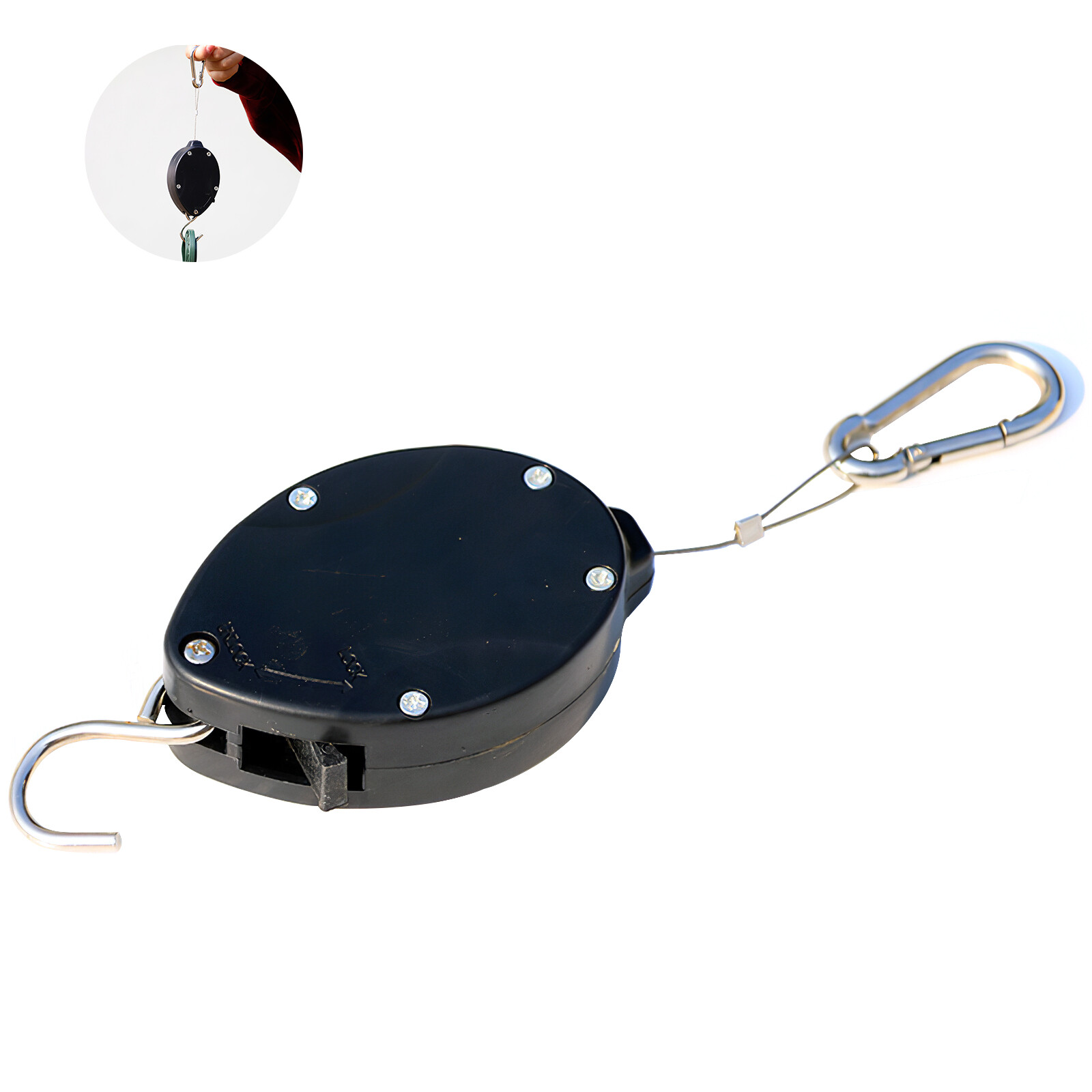 Telescopic Lifting Hook Stretchable Home Gardening Supplies Telescopic Hook Stable Telescopic Pulley with Locking Buckle for Hanging Pots Hanging Orchids Bird Cages