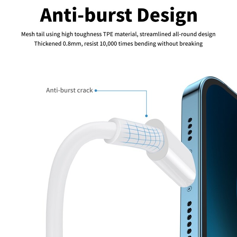 FONKEN Cáp Sạc Nhanh PD 20W USB C Sang Lightning PD USB-C Truyền Dữ Liệu Đồng Bộ Type C TypeC Cho iPhone 12 Apple