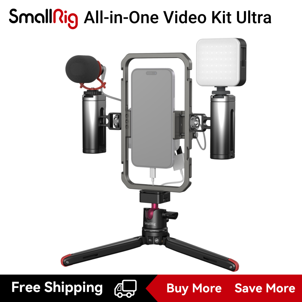 SmallRig Vlogger Kit Set Equipment Blog Video Tripod Stand Kit with LED