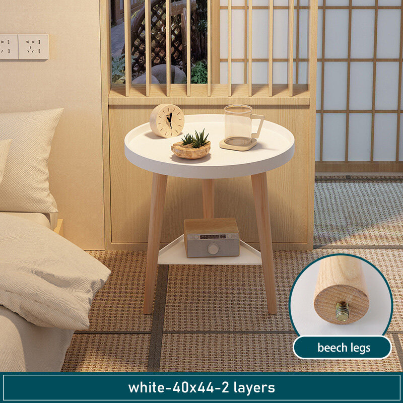 Nordic small round table, coffee table, sofa side balcony, bedroom, simple rental room, living room, simple round small coffee table