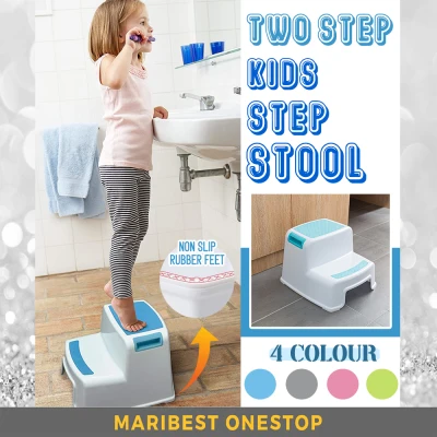 3518 2 STEP KIDS STEP CHAIR STEP STOOL LADDER POTTY TRAINING STAIR LADDER TODDLER SAFETY STEPS FOR BATHROOM TOILET