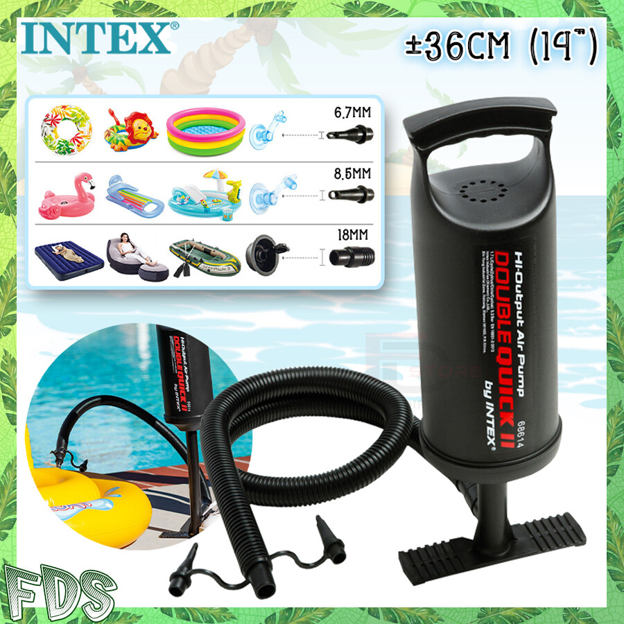 INTEX (NP18) 68614 Double Quick II Hand Pump Manual Hand Air Pump Inflate  For Toys Bed Compression Bag Mattress Pam Angin