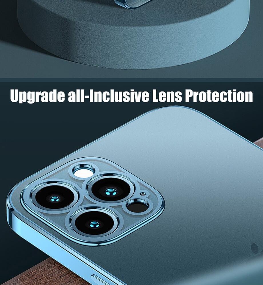 Luxury Plating Square Frame Matte Soft Silicone Case for IPhone 13 12 11 14 Pro Max Case Transparent Cover for IPhone 11 12 13 14 Case