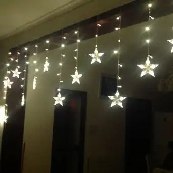 Jun Tu Shop 2020 Newled Stars Christmas Hanging Curtain Lights