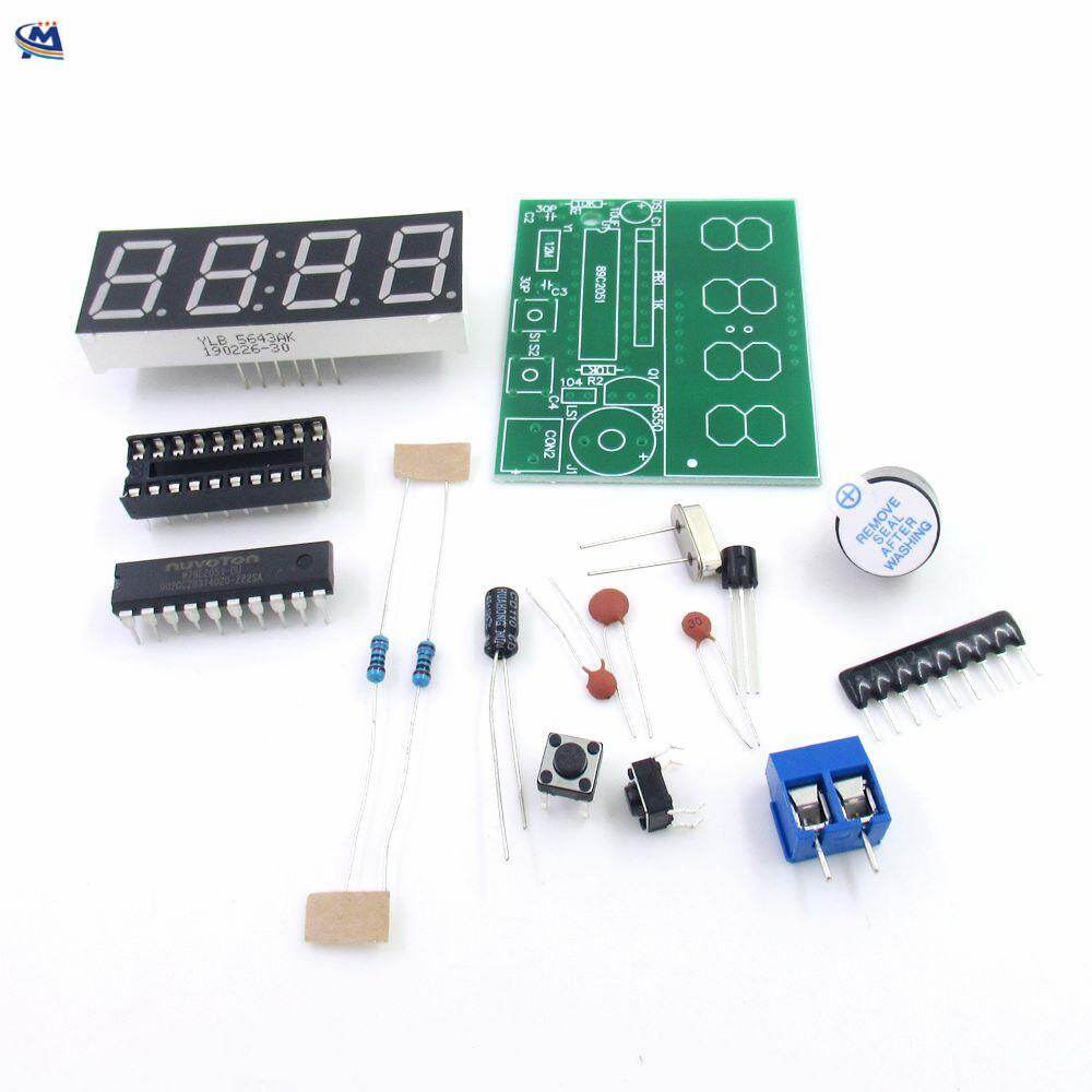 DIY Kits AT89C2051 Electronic Clock Digital Tube LED Display Suite Electronic Module Parts and Components DC 3V-5V