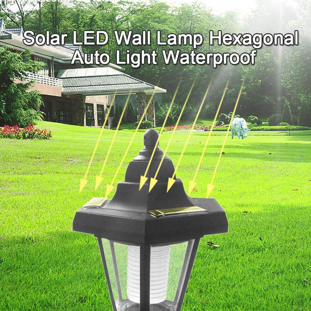 Đèn gắn tường ngoài trời bóng LED hình lục giác chống thấm nước sử dụng năng lượng mặt trời - INTL