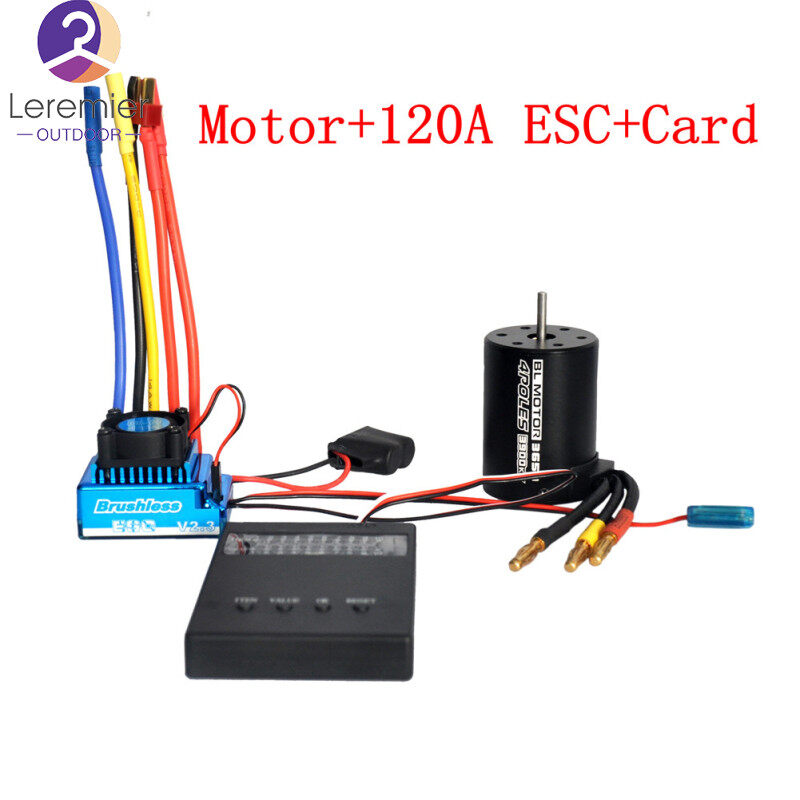 !!2023.06new!!3650 3900kv brushless motor & waterproof 45a 60a 80a 120a brushless esc with program car combo for 1/8 1/10 1/12 rc car rc boat part