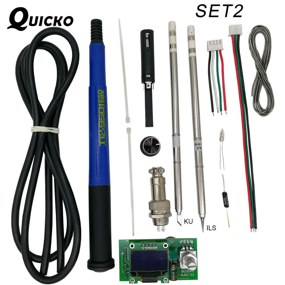 QUICKO Temperature Adjust T12 STC OLED Controller Digital Solde Iron Station Welding Display Panel Apply To HAKKO T12 Tips