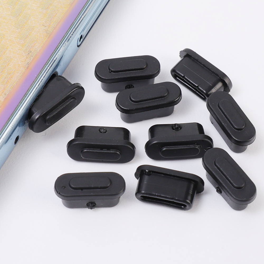10 cái loại USB cổng sạc nút cắm chống bụi USB Silicon loại USB C khớp nối dây cáp bảo vệ cho Samsung Huawei điện thoại Xiaomi bụi