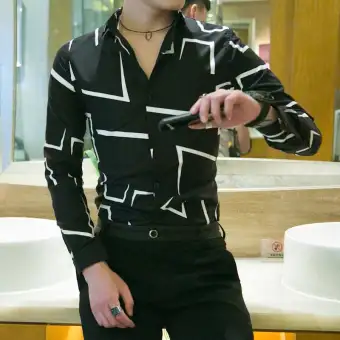 mens long sleeve hawaiian dress shirts