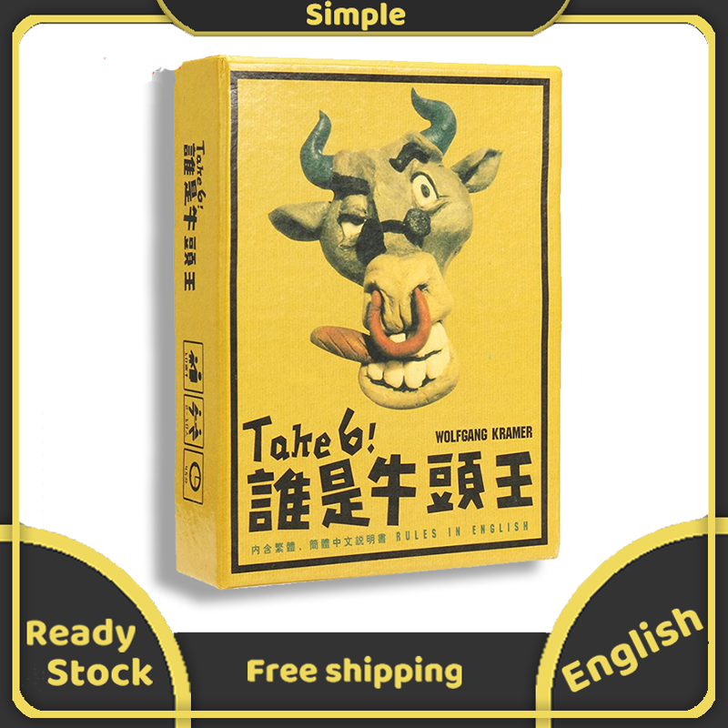 Take 6 Nimmt Board Game Card Games Ages 10+ 2-10 Players Adult Funny Best Gift For Party/Family Game