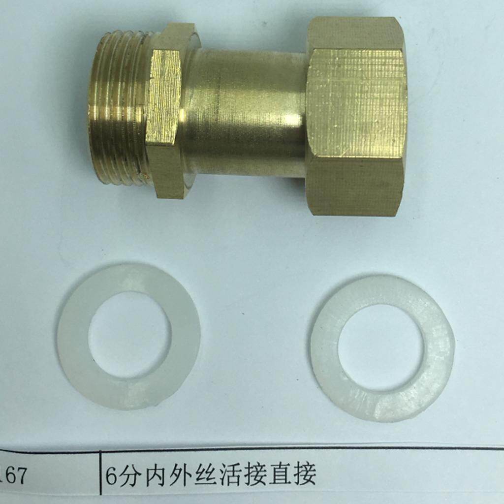 Blesiya 2 Way Brass Thread Adapter Inner Outer Wire Copper Joints Pipe Connector