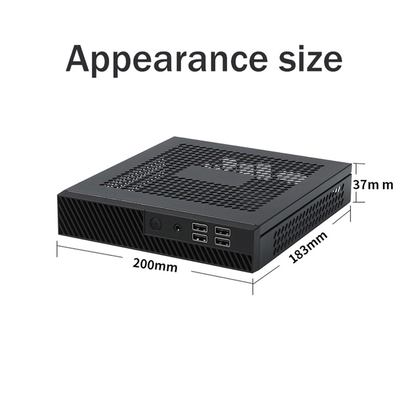 DX01 Thin Mini ITX Desktop Computer Chassis Replacement Thin Half Height Computer Chassis Portable Desktop Computer Case