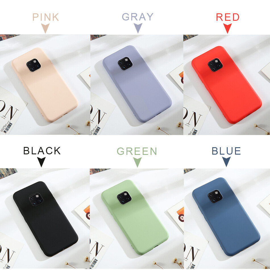 Case for Huawei Mate 40 30 20 Pro Plus Luxury Original Liquid Silicone Case Rubber Microfiber Cloth Lining Cushion Phone Cover for Mate 20X casing