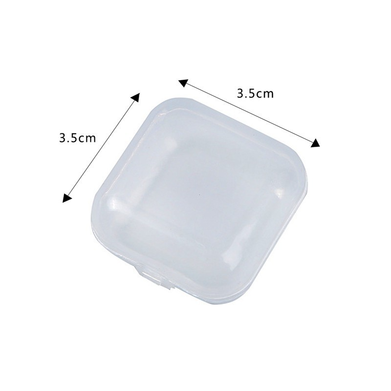 1-20 Chiếc Hộp Nhỏ Hộp Nhựa Trong Suốt Hình Vuông Hộp Đựng Trang Sức Hộp Đựng Hoàn Thiện Hộp Đựng Đóng Gói Cho Hoa Tai