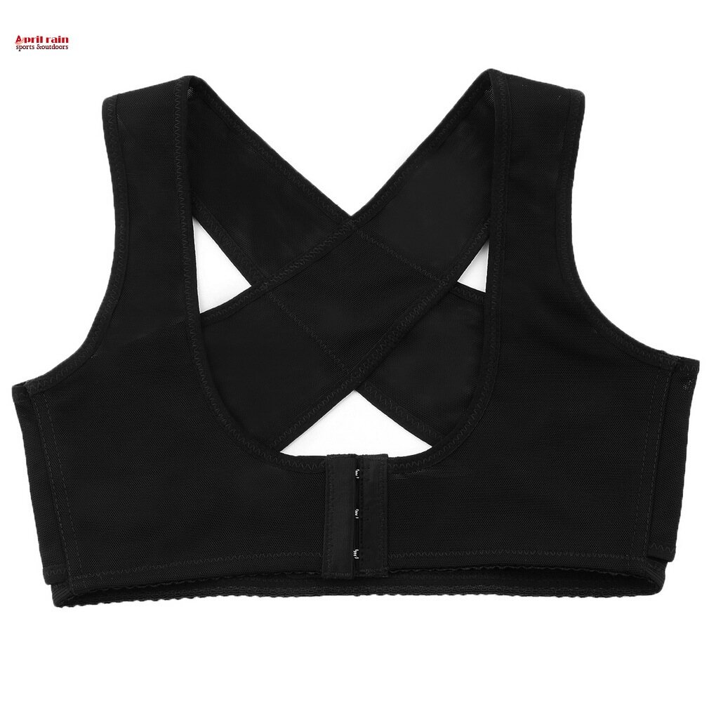 Adjustable Elastic Back Women Belt Support Posture Corrector Brace Support April rain