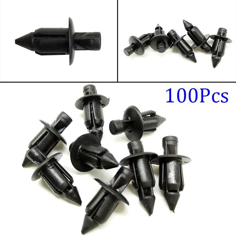 【Ready Stock】LISTOP 100pcs Plastic Bicycle Fairing Rivet Setting Panel Fastener Clips For Honda Suzuki Kawasaki