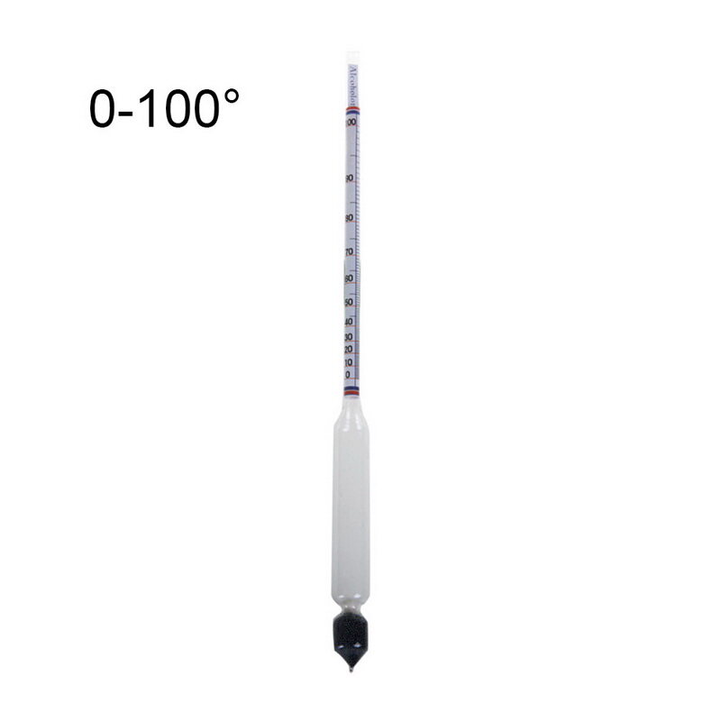 1PC Alcohol Hydrometer/1PC 100ML Laboratory Plastic Measuring Cylinder/1 Set Single Alcohol Meter 0-100 Degree +100ml Plastic Measuring Cylinder Combination
