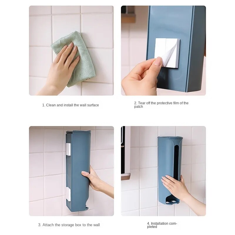 Hộp lưu trữ đồ lót treo tường vớ đồ lót tự dính có nắp hộp lưu trữ tủ quần áo phòng tắm bếp đa năng giá lưu trữ