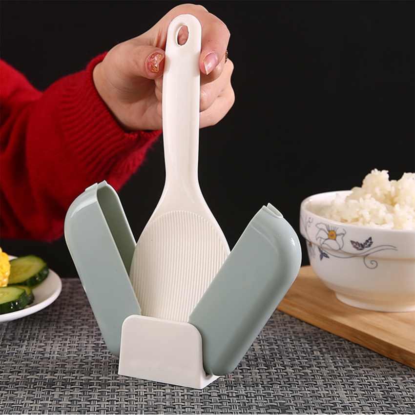 Xới Cơm MUỖNG CƠM Xẻng Xúc Cơm Bằng Nhựa Muỗng Cơm Giá Để Muỗng Đứng Chống Bụi Muỗng Cơm Kèm Hộp Đựng Cho Khách Sạn Nhà Hàng Nhà Bếp Nhà