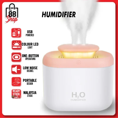 3.3L Dual Nozzle Air Humidifier Ultrasonic with LED Light Aroma Diffuser, Pelembap Pembersih Udara, 新式加湿器喷雾器