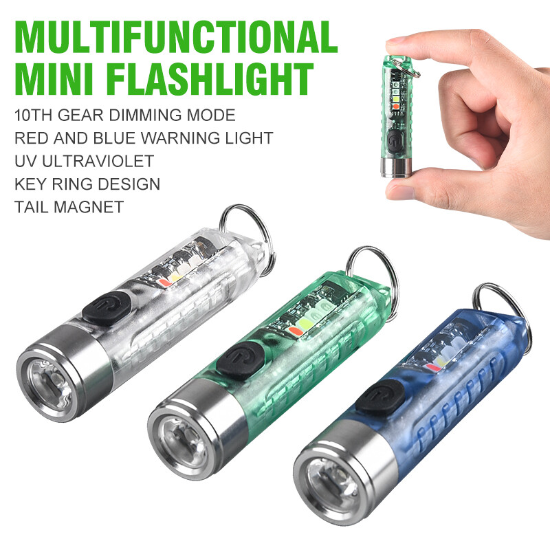 Đèn Pin LED Mini S11 Chính Hãng Đèn Pin Móc Khóa Có Thể Sạc Lại Đèn Pin Cắm Trại Chống Nước Mạnh Mẽ Cầm Tay