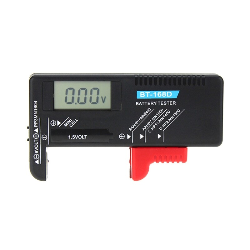 Máy kiểm tra dung lượng pin kỹ thuật số bt168d, lcd pin aa aaa cell c d 9v 1.5v