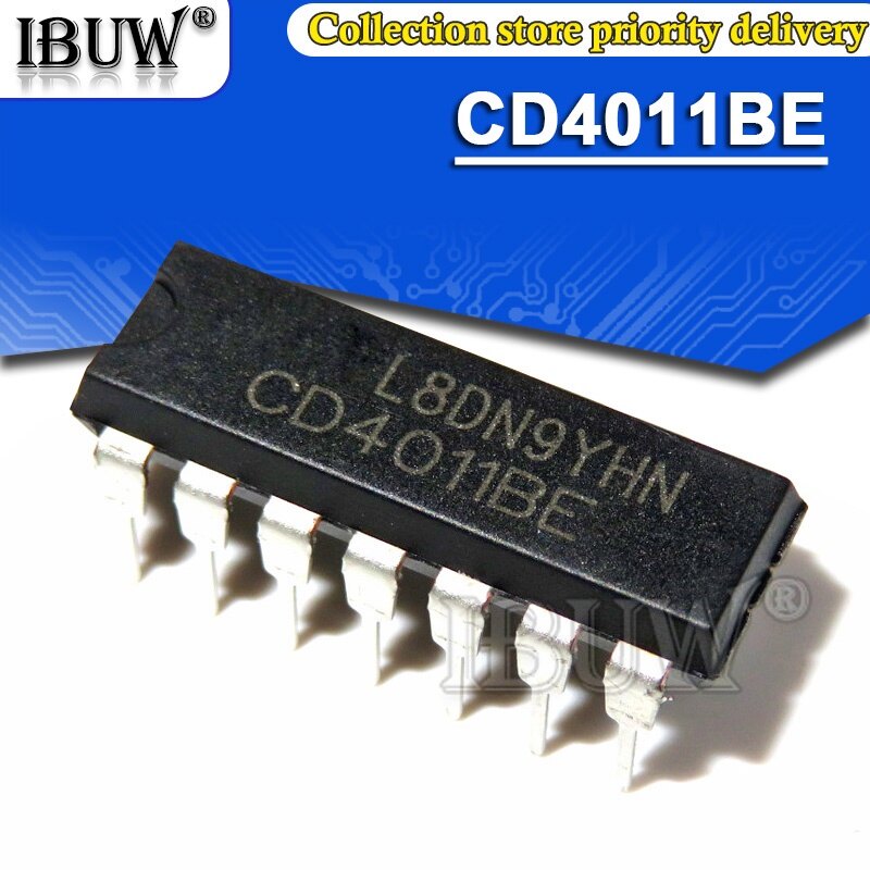 10 chiếc chip logic nhúng cd4011be dip14 cd4011 Dip-14 cd4011bd